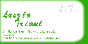 laszlo trimml business card